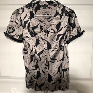 Bebe blouse, black and silver, M